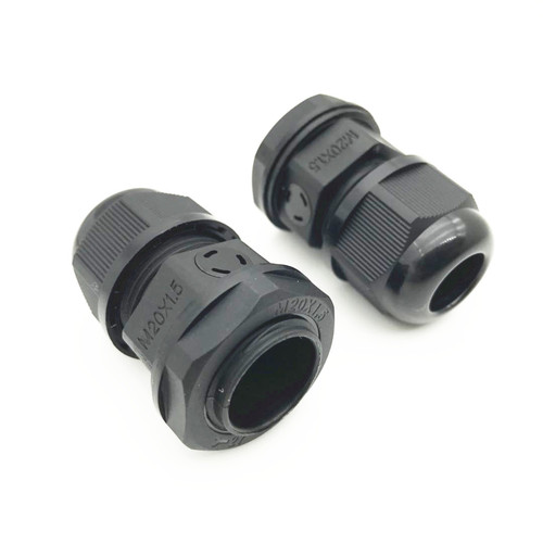 Black Plastic M20x1.5 Vent Cable Gland
